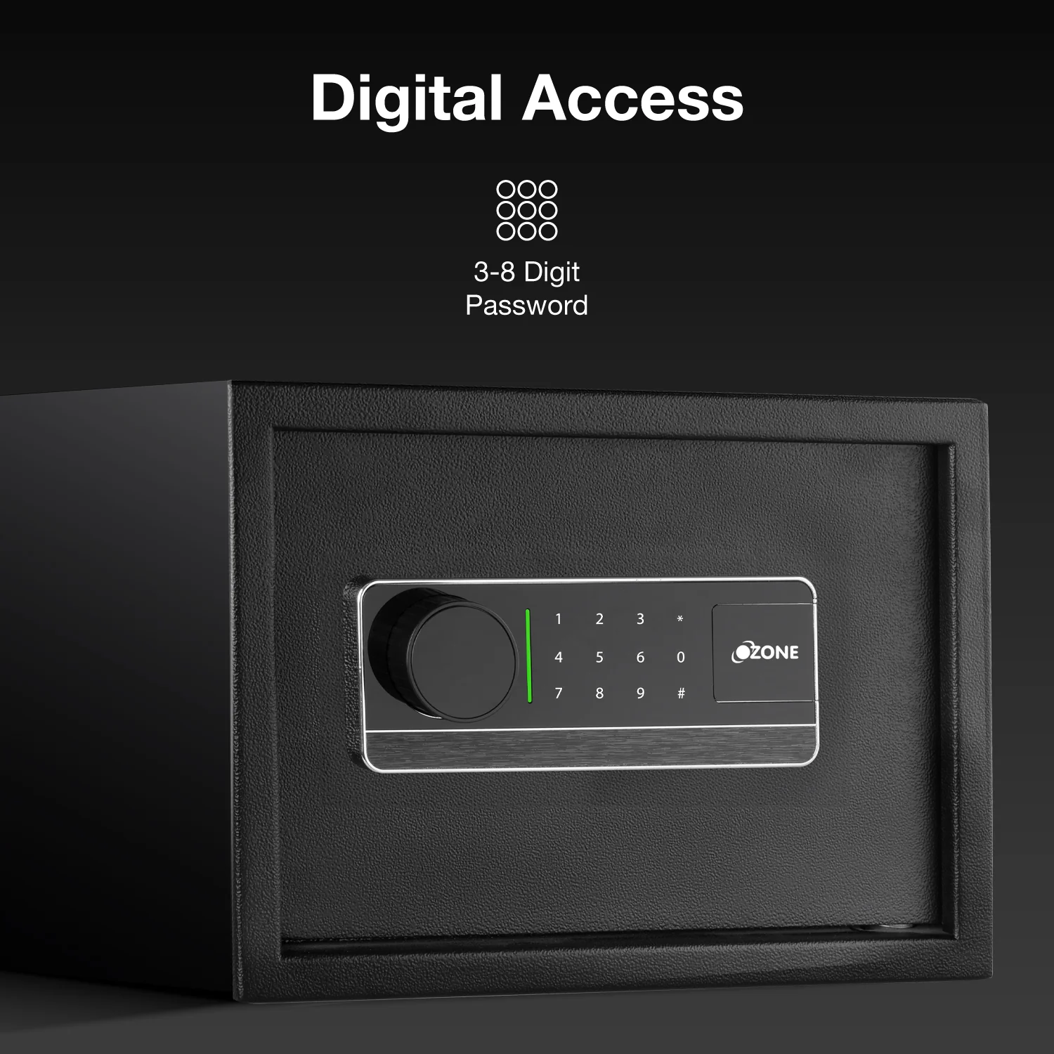 Ozone 20 Litres Digital Safe Locker for Home & Office – Digital Lock, 1-Way Unlocking (Password), Size: 250H x 350W x 320D mm, Weight: 11kg, 2-Year Warranty - Image 5
