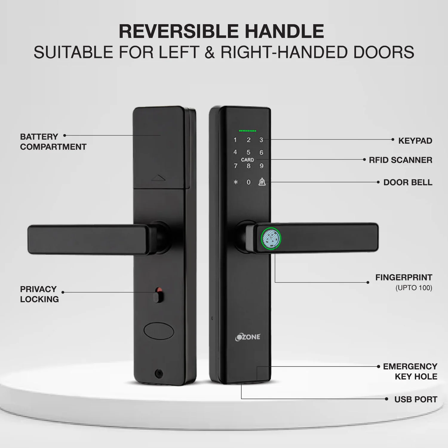 Morphy Life Lite-2 Wi-Fi Smart Door Lock with 4-way access | Door Thickness: 30-65 mm - Image 5