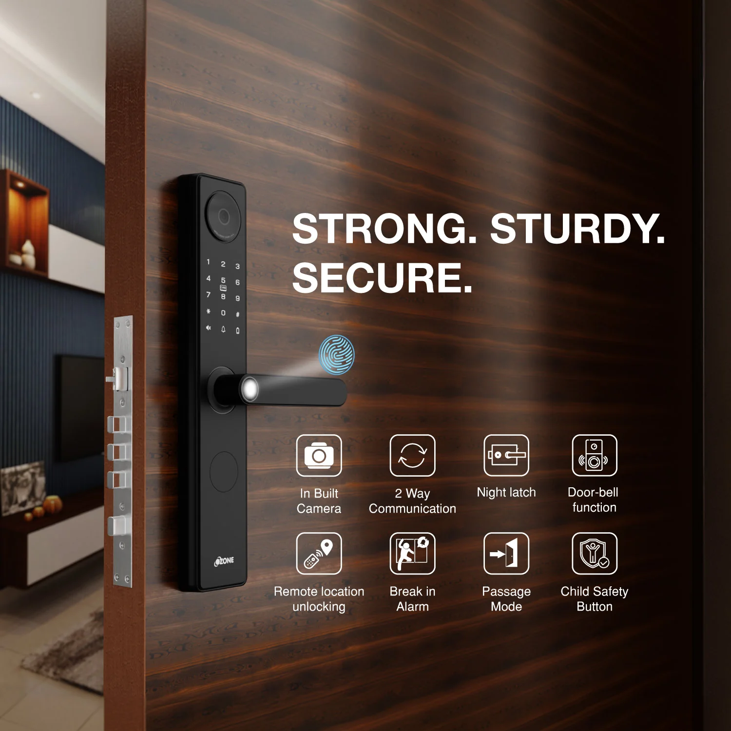 Morphy NXT-i Wi-Fi Smart Door Lock with Integrated HD Video Camera with 4-way access | Door Thickness: 30-65 mm - Image 3