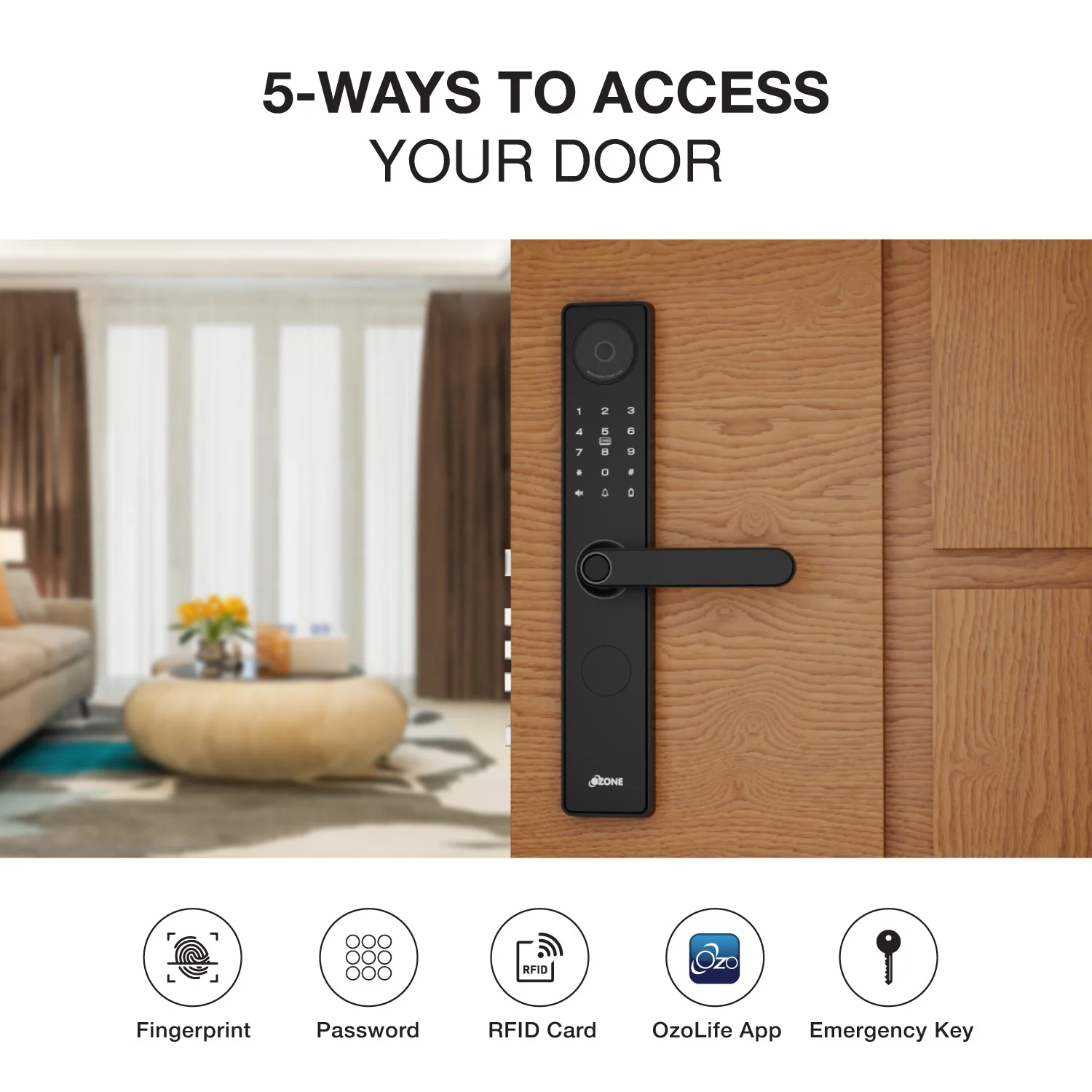 Morphy NXT-i Wi-Fi Smart Door Lock with Integrated HD Video Camera with 4-way access | Door Thickness: 30-65 mm - Image 4