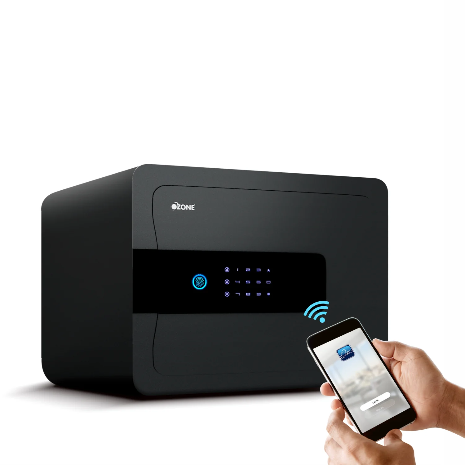 Ozone 30 Litres Wi-Fi Safe Locker for Home & Office – Fingerprint Lock, 3-in-1 Unlocking (OzoLife App, Fingerprint & Password), Size: 300H x 380W x 300D mm, Weight: 13kg, 2-Year Warranty