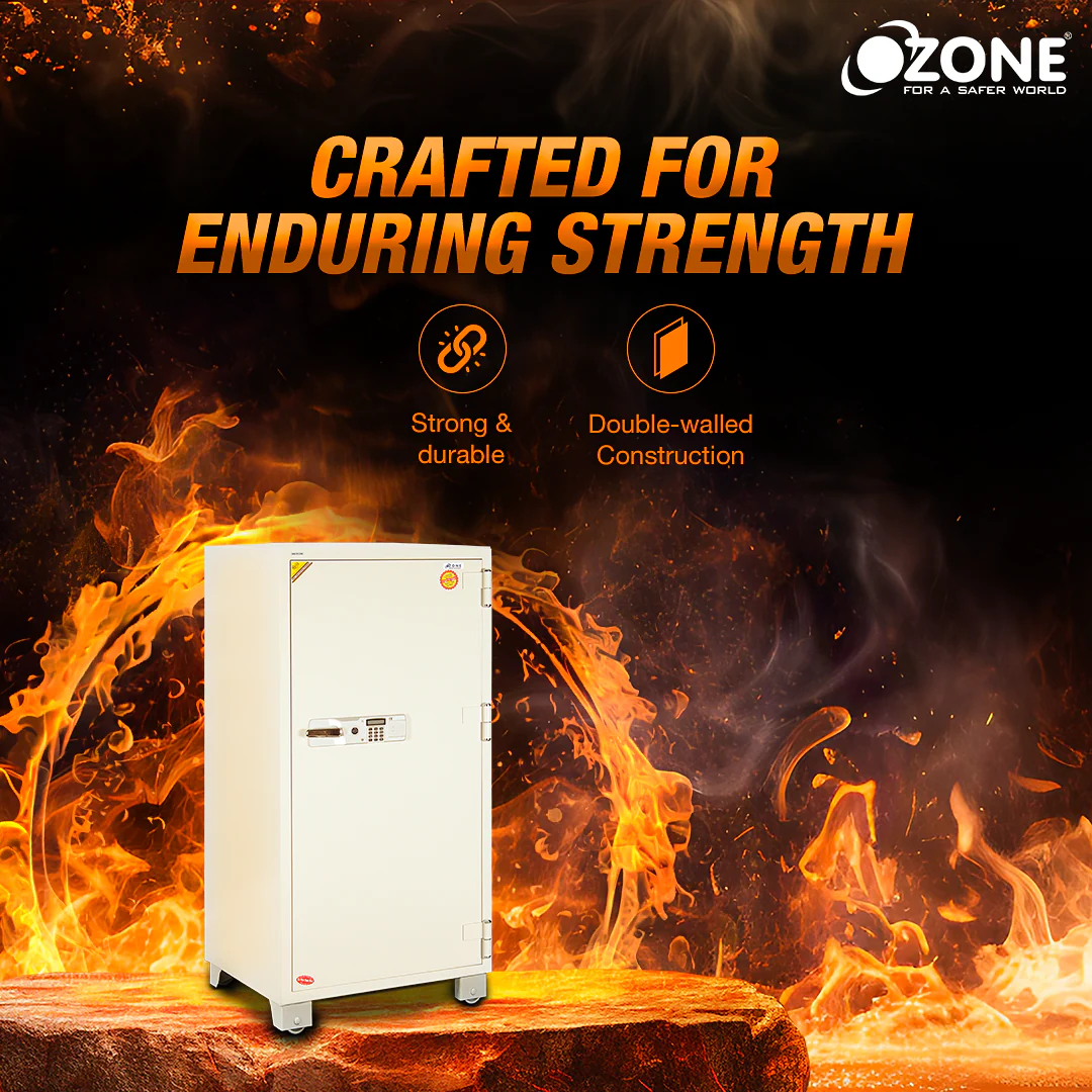 Ozone 230 Litres Fire-resistant Safe Locker for Factories & Warehouses – Digital Lock, 1-Way Unlocking (Password), Size: 1200H x 700W x 635D mm, Weight: 270kg, 2-Year Warranty - Image 5