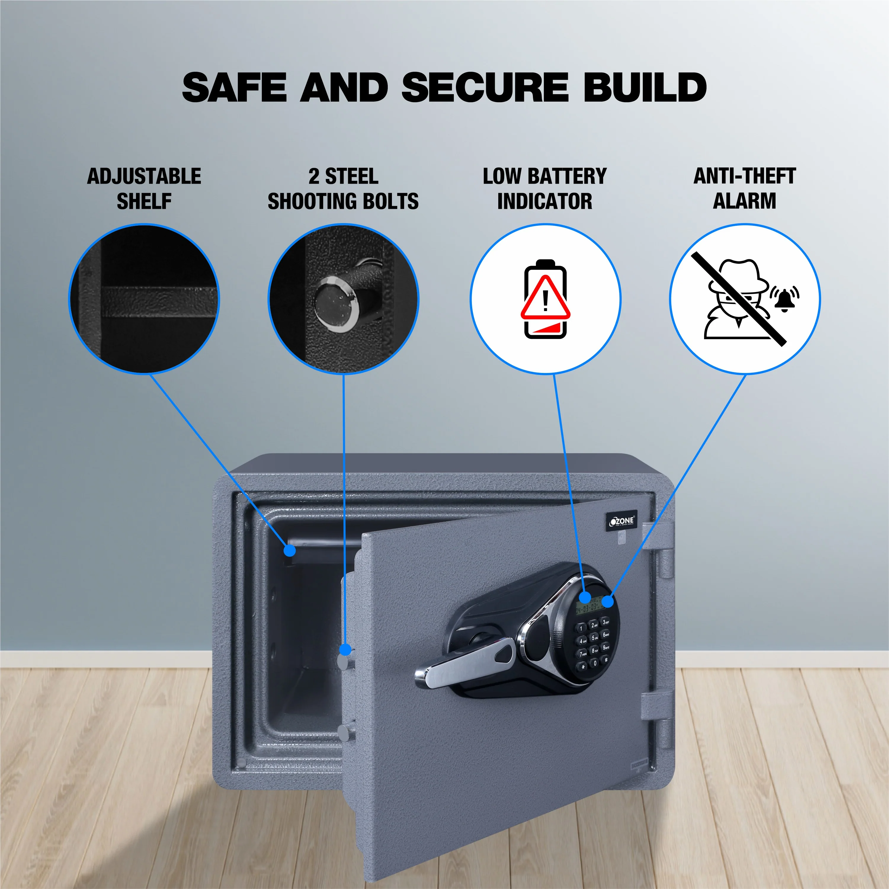 Ozone Fire Warrior- 22 | Fire-resistant Safe | 19 Litres - Image 3