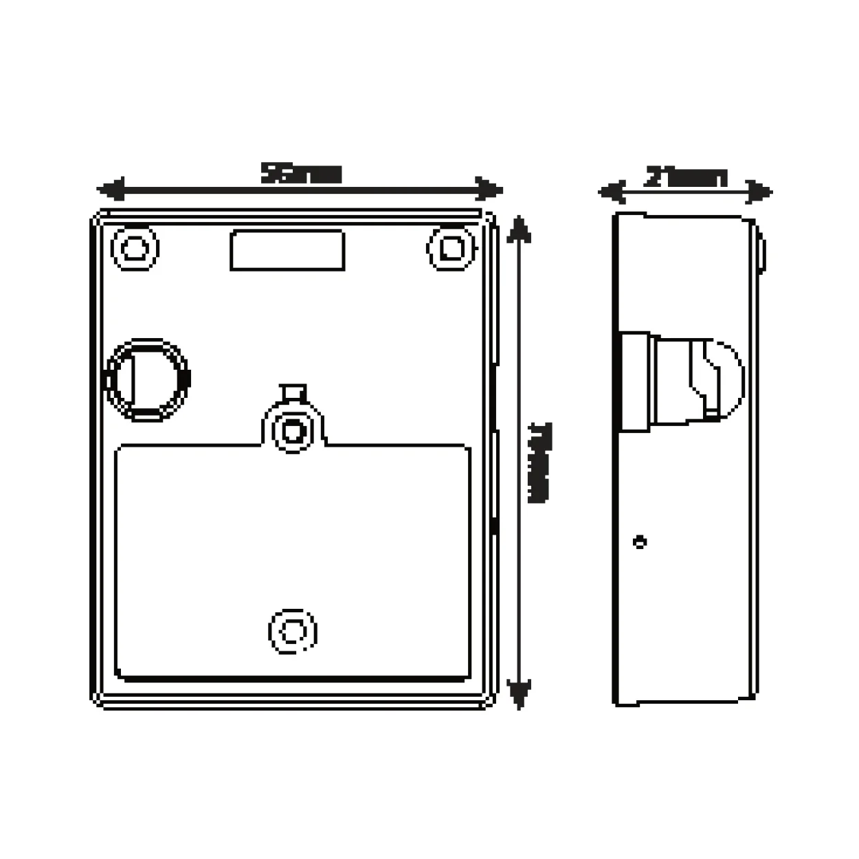 Ozone Invisible Furniture Lock with RFID Card Access | Door Thickness: 5-25 mm (Black) - Image 2
