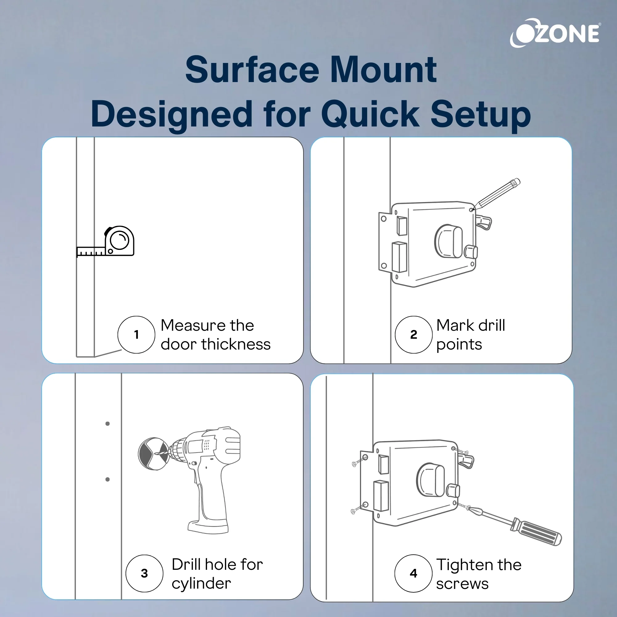 Ozone Surface-Mounted Main Door Rim Lock | Premium Build with 5-Years Warranty | For 30–85 mm Wooden Doors - Image 9