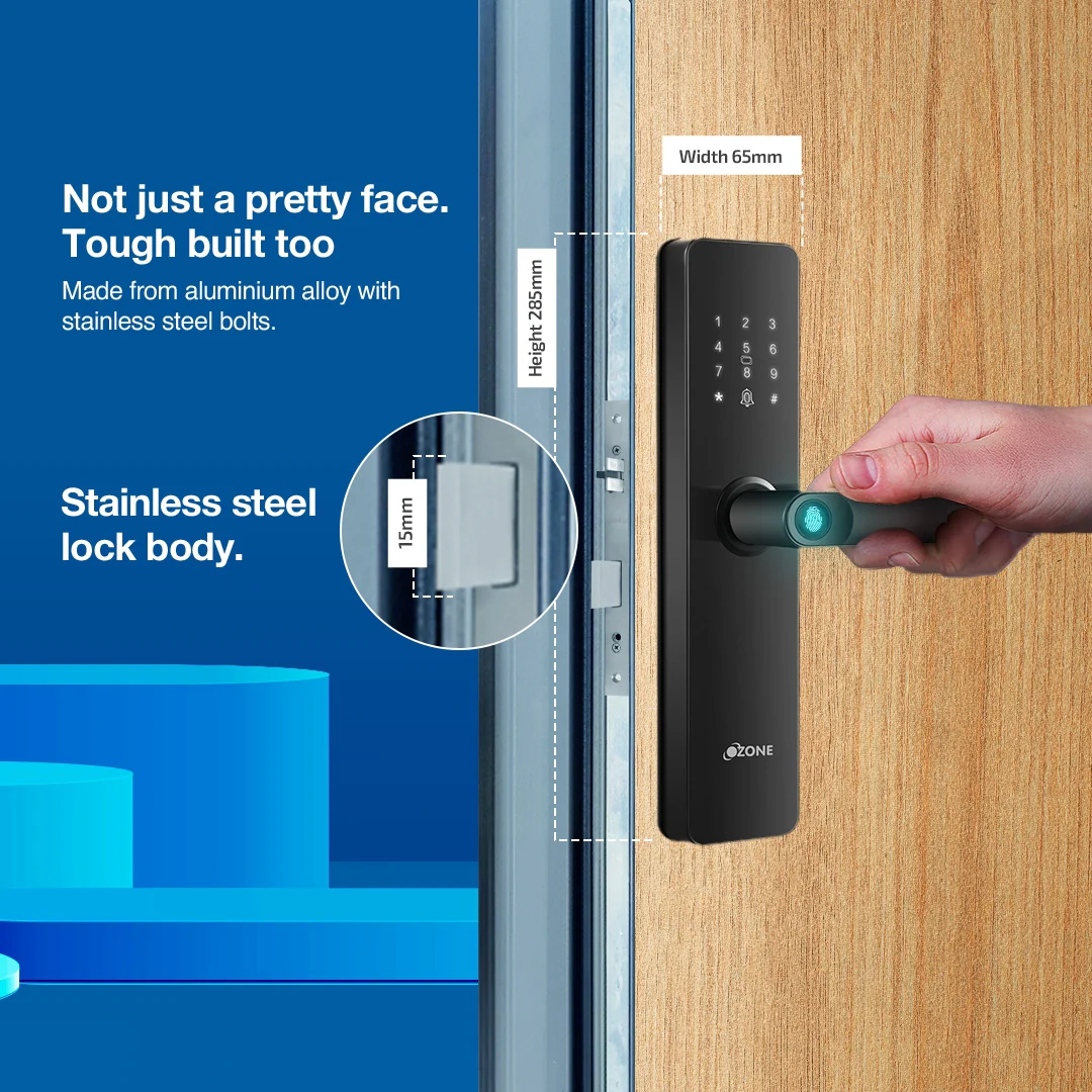 Ozone Morphy Lite Smart Door Lock with 3-way access | Door Thickness: 35-80 mm - Image 2
