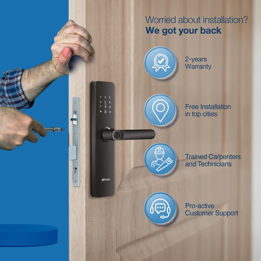 Ozone Morphy Lite Smart Door Lock with 3-way access | Door Thickness: 35-80 mm - Image 6