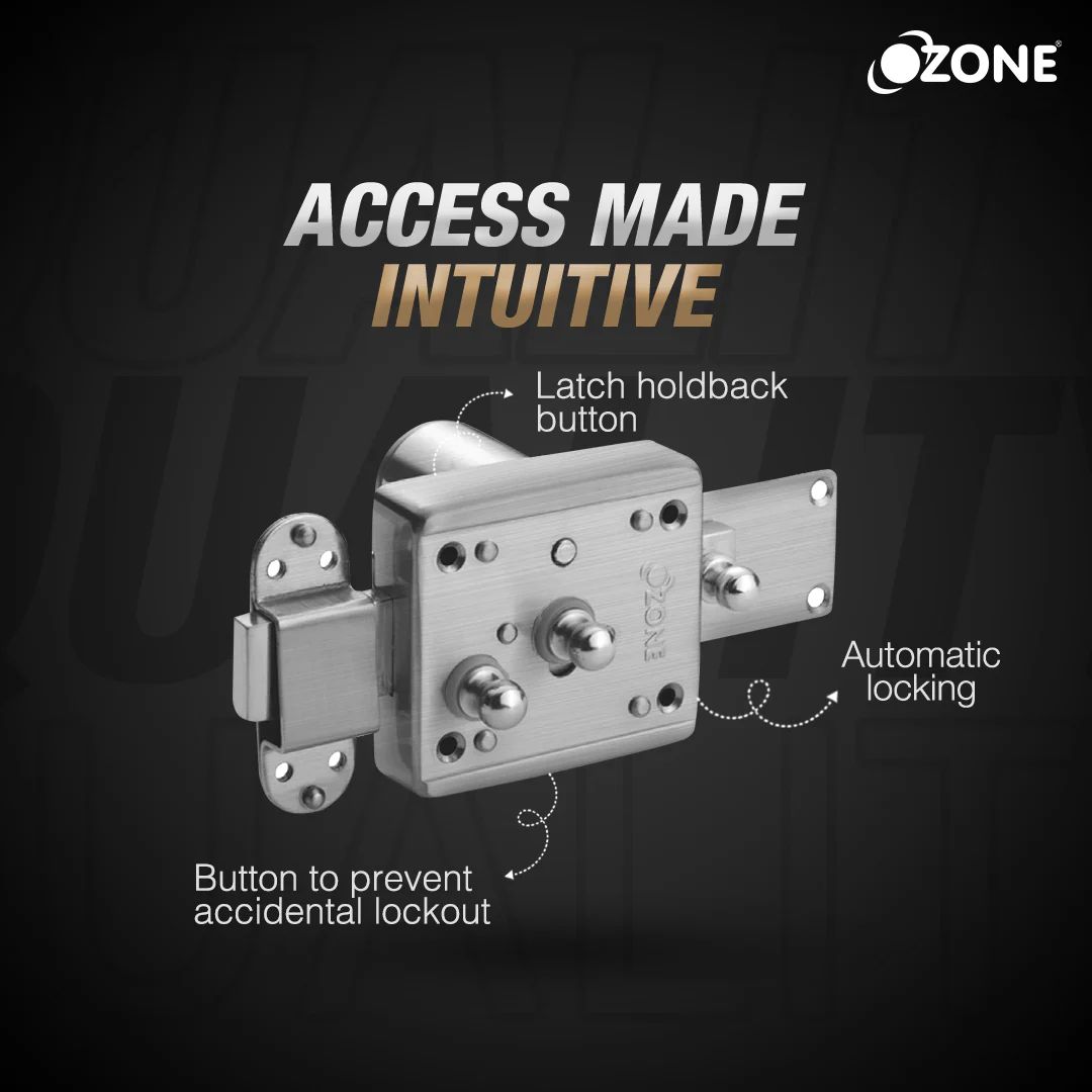 Ozone Night Latch with High-strength Deadbolt | Door Thickness: 40mm - Image 10