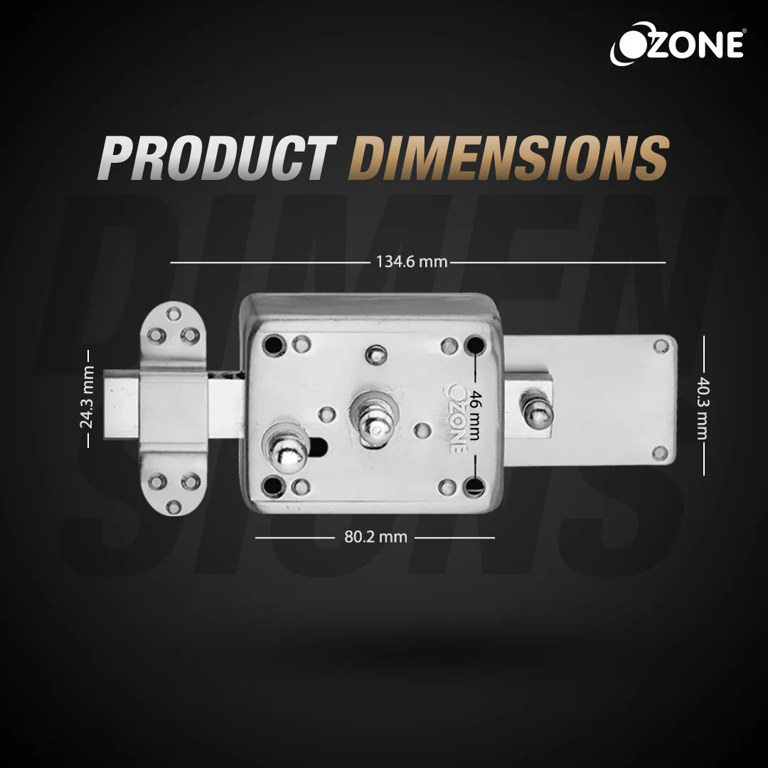 Ozone Night Latch with High-strength Deadbolt | Door Thickness: 40mm - Image 9