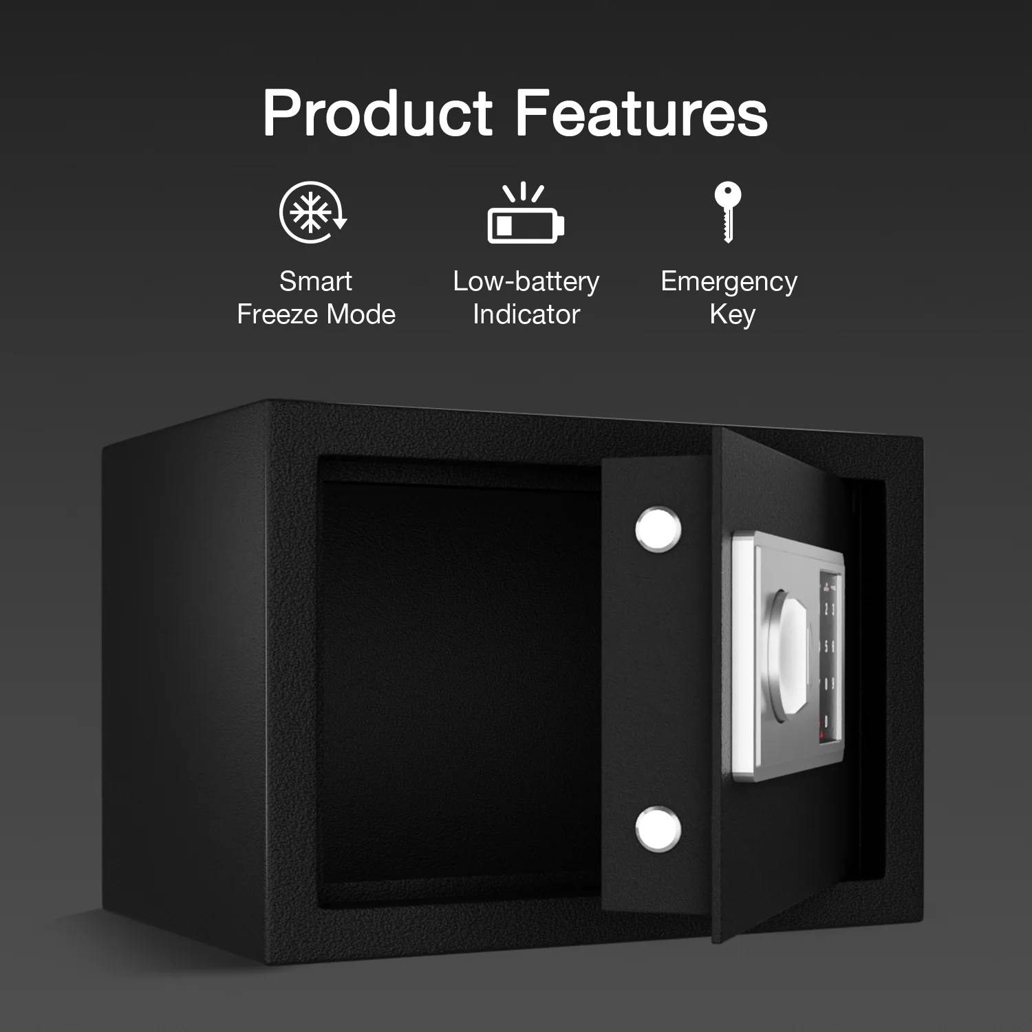 Ozone 7.9 Litres Digital Safe Locker for Home & Office – Digital Lock, 1-Way Unlocking (Password), Size: 200H x 300W x 200D mm, Weight: 5.15kg, 2-Year Warranty - Image 4