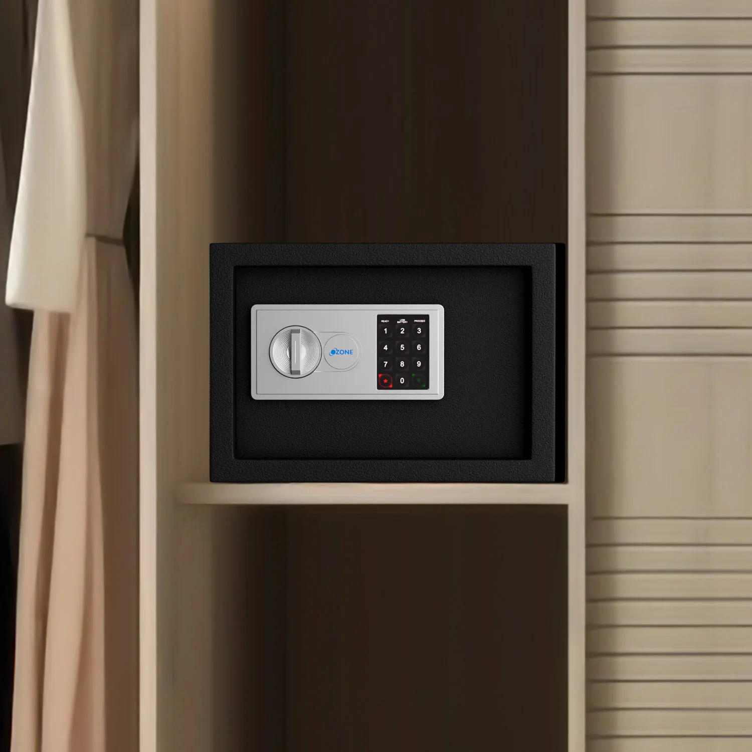 Ozone 7.9 Litres Digital Safe Locker for Home & Office – Digital Lock, 1-Way Unlocking (Password), Size: 200H x 300W x 200D mm, Weight: 5.15kg, 2-Year Warranty - Image 6