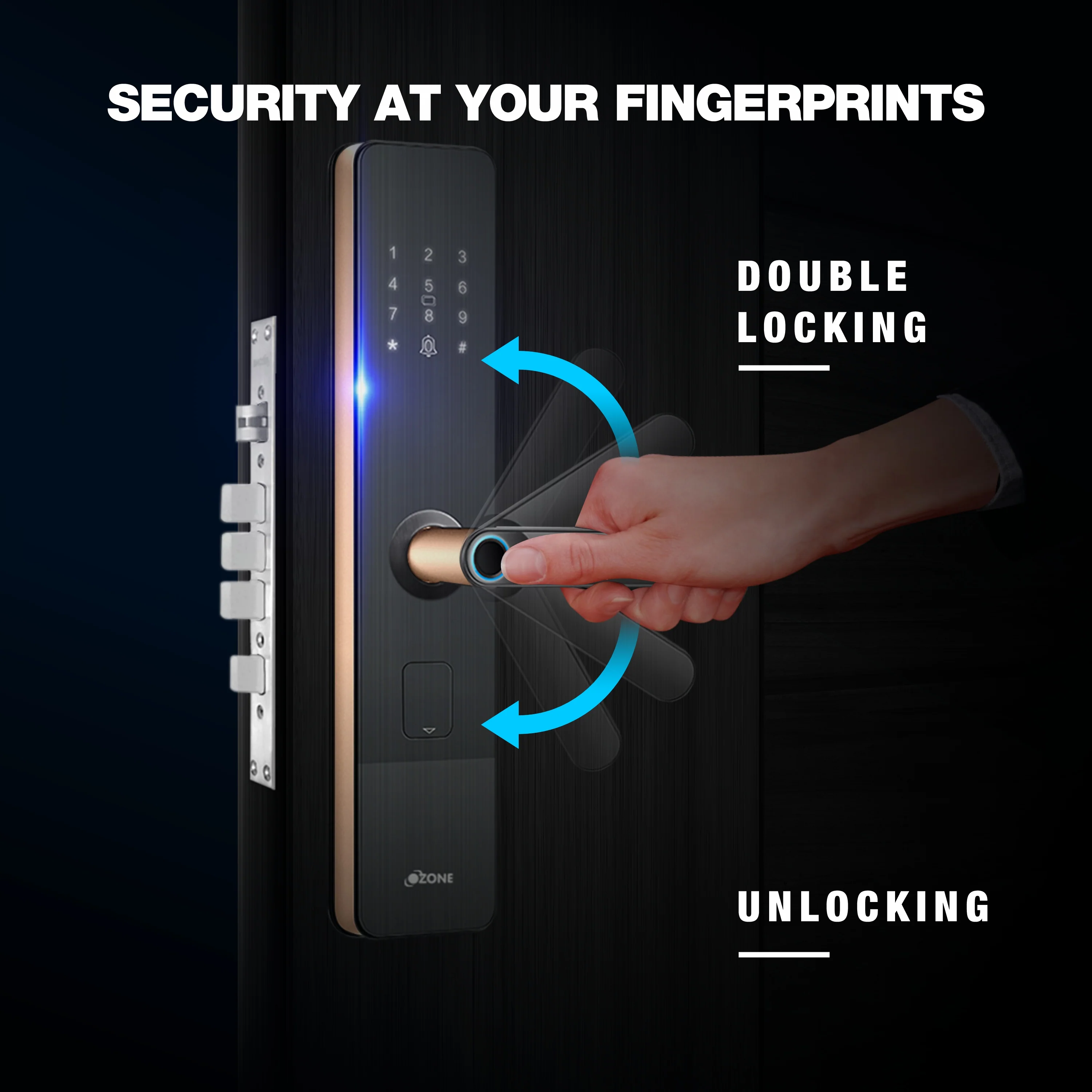 Ozone Morphy NXT Bluetooth Smart Door Lock with 4-way access | Door Thickness: 35-80 mm - Image 10
