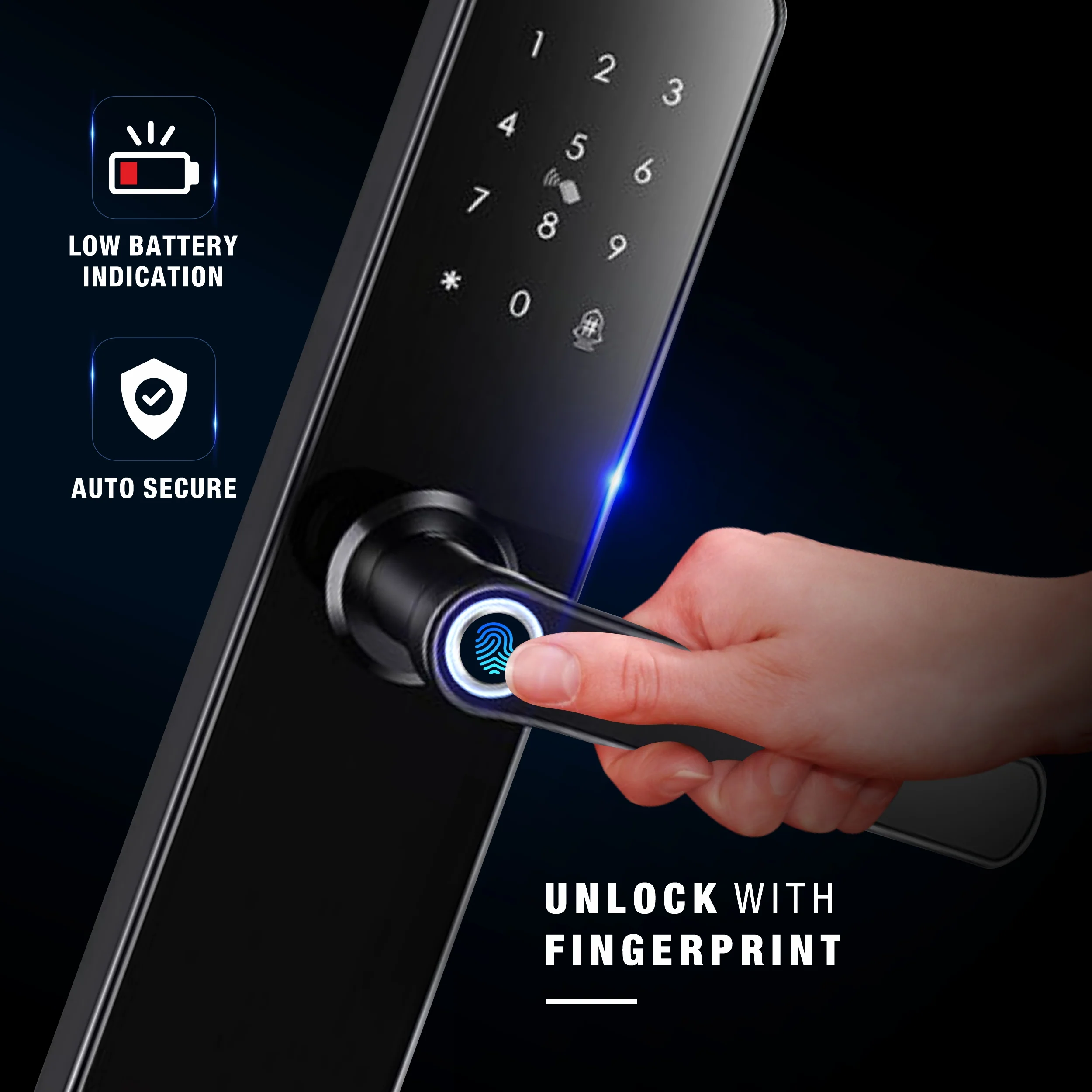 Ozone Morphy Eco Bluetooth Smart Door Lock with 4-way access | Door Thickness: 35-80 mm - Image 2