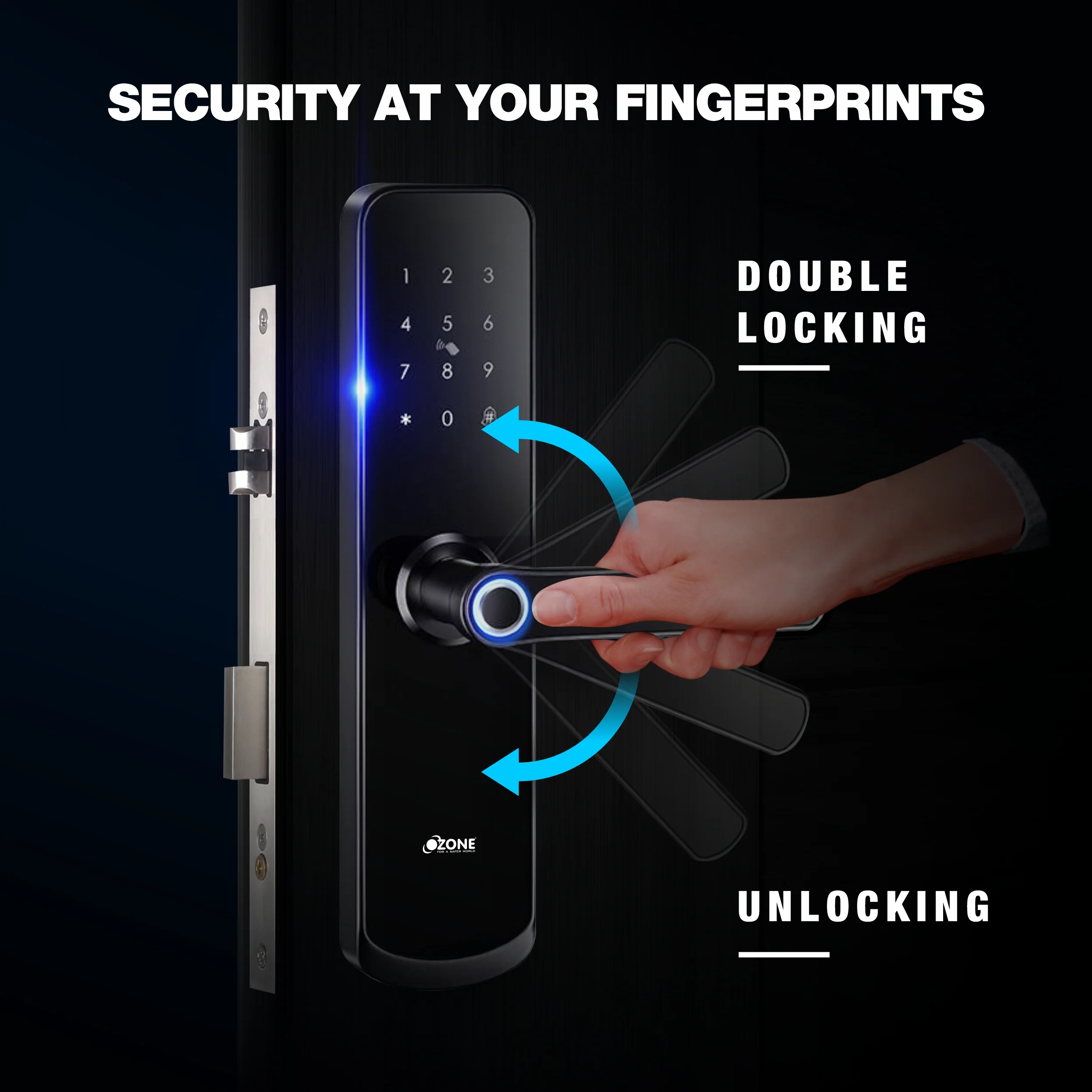 Ozone Morphy Eco Smart Door Lock with 3-way access | Door Thickness: 35-80 mm - Image 4