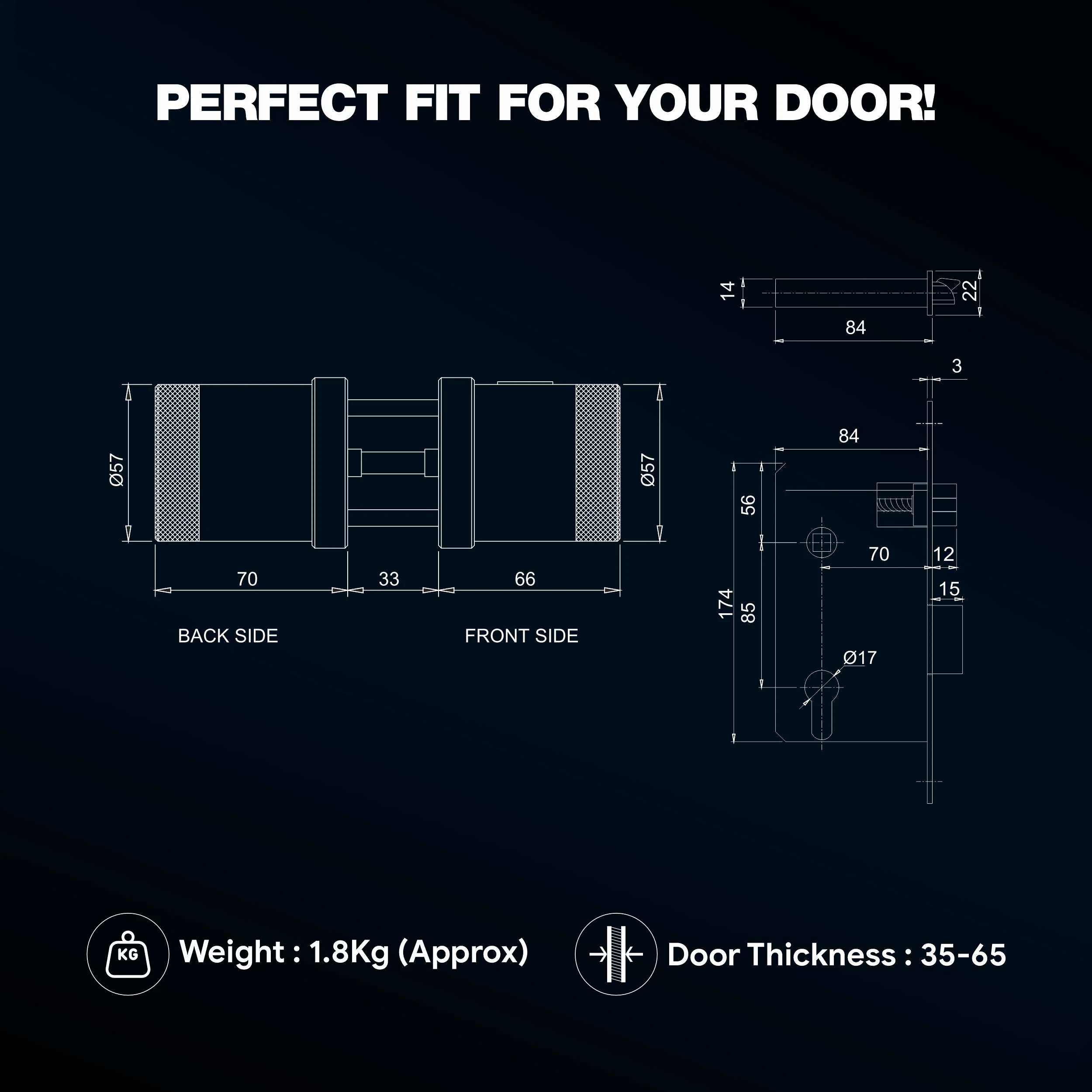 Ozone Oracle Bluetooth Smart Door Lock with 4-way access | Door Thickness: 35-65 mm - Image 9