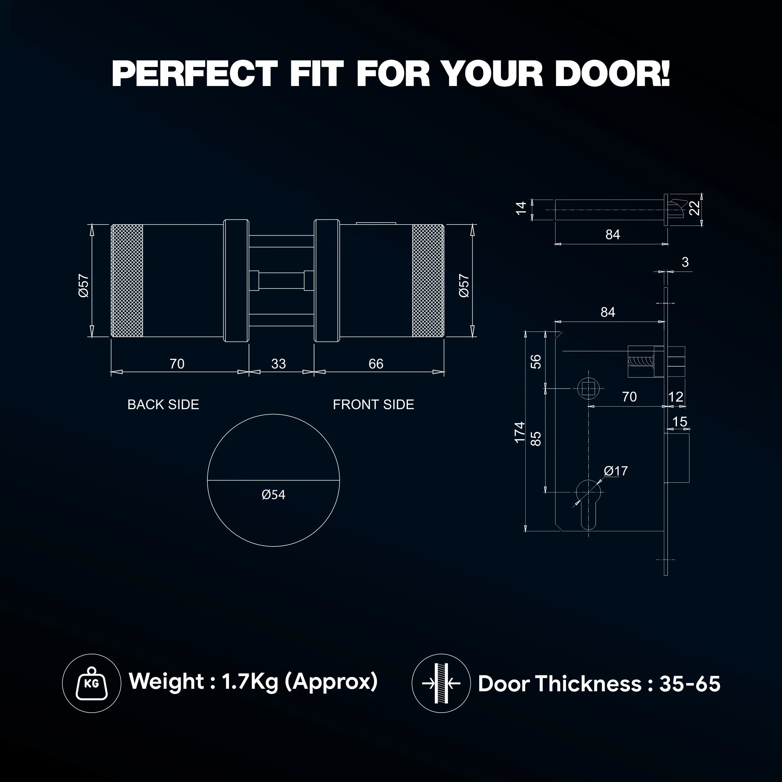 Ozone Oracle Bluetooth Smart Door Lock with Rose Plate with 4-way access | Door Thickness: 35-65 mm - Image 10