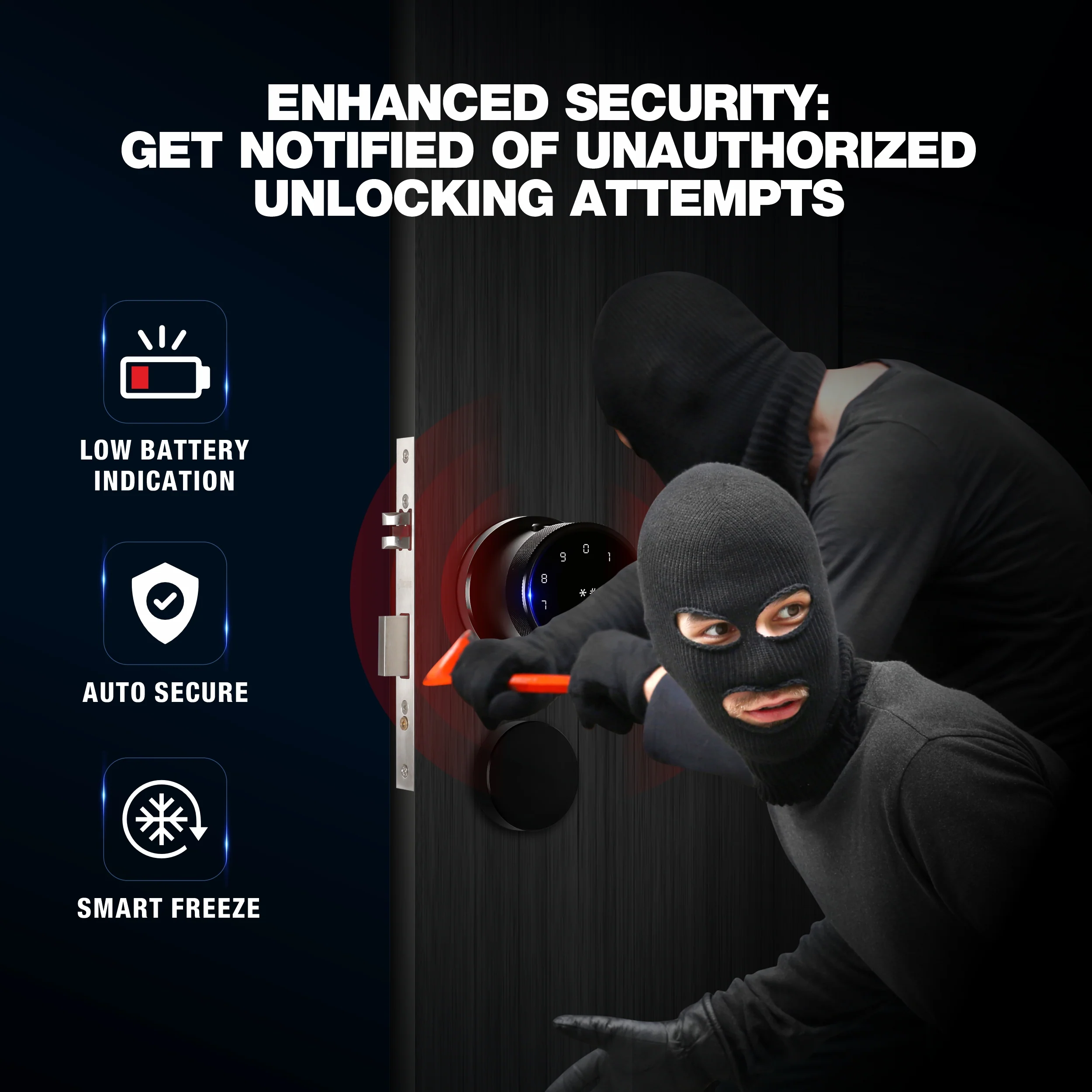 Ozone Oracle Bluetooth Smart Door Lock with Rose Plate with 4-way access | Door Thickness: 35-65 mm - Image 8