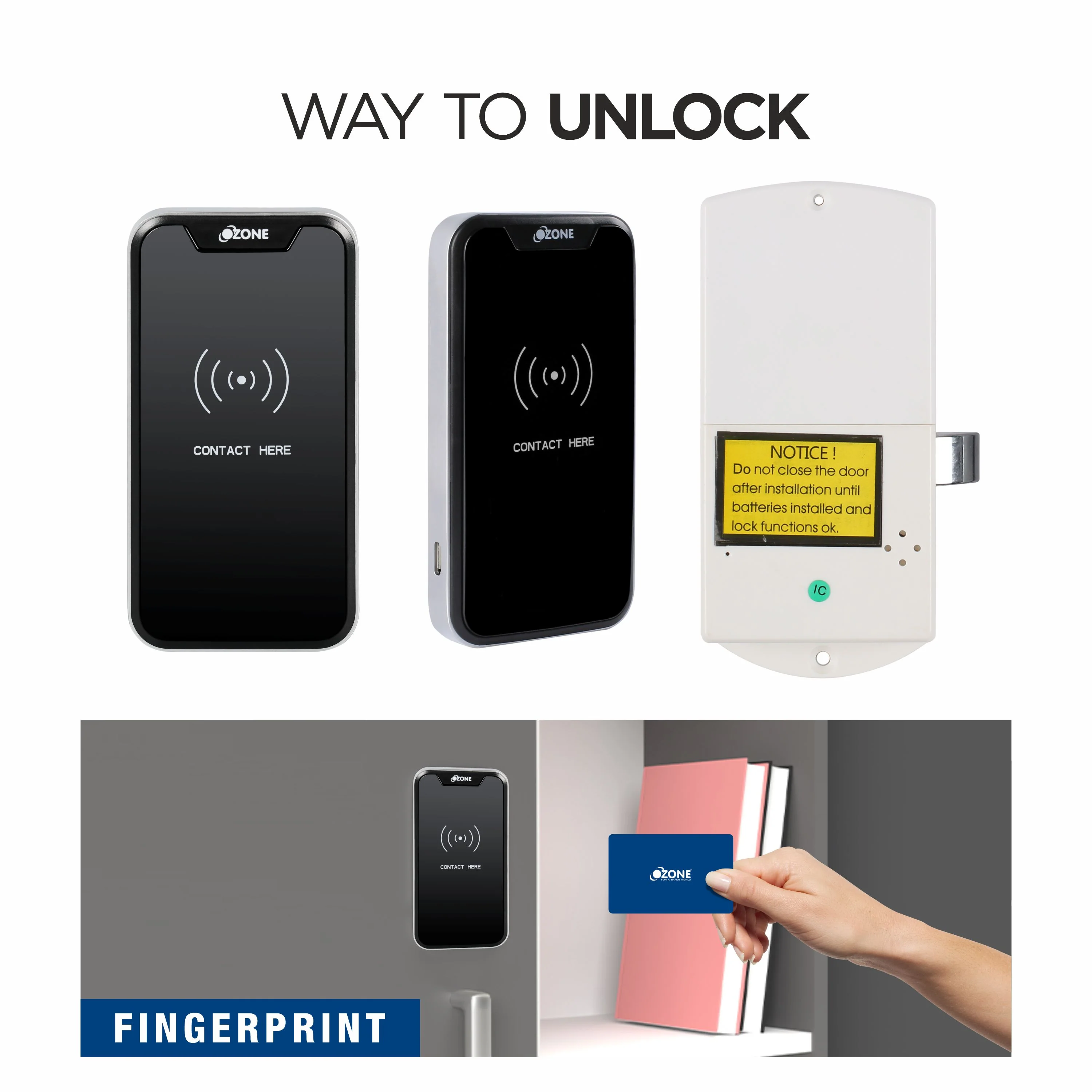 Ozone Smart Furniture Lock with RFID Access | For Wooden/Metal Cabinets & Wardrobes - Image 3