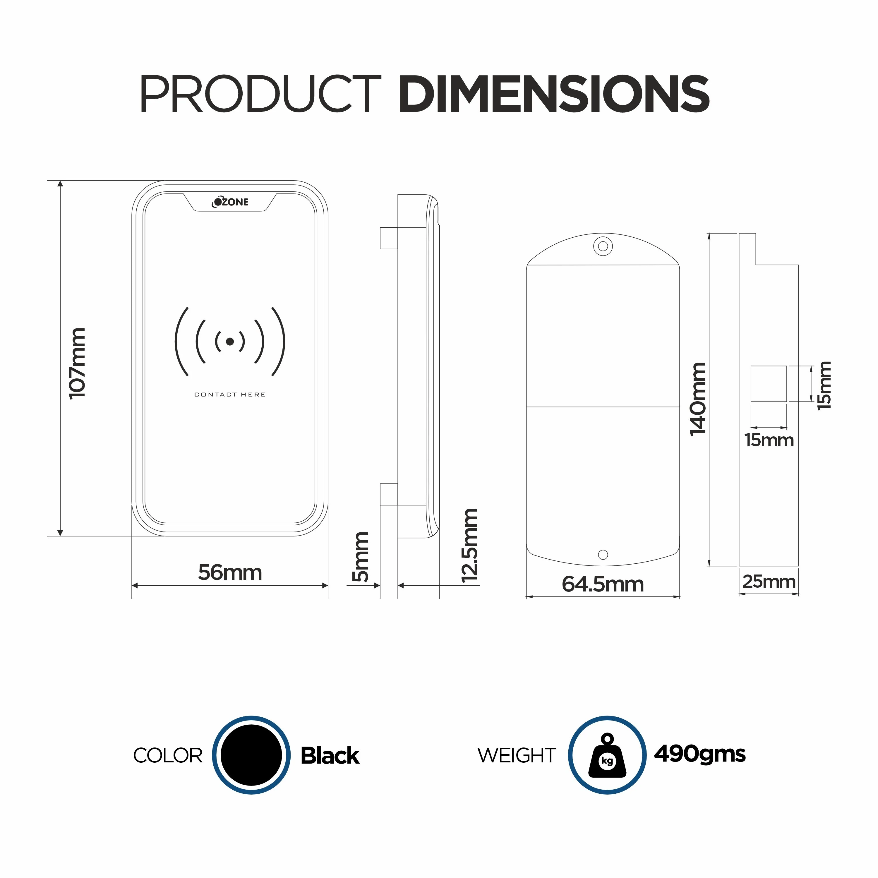 Ozone Smart Furniture Lock with RFID Access | For Wooden/Metal Cabinets & Wardrobes - Image 4