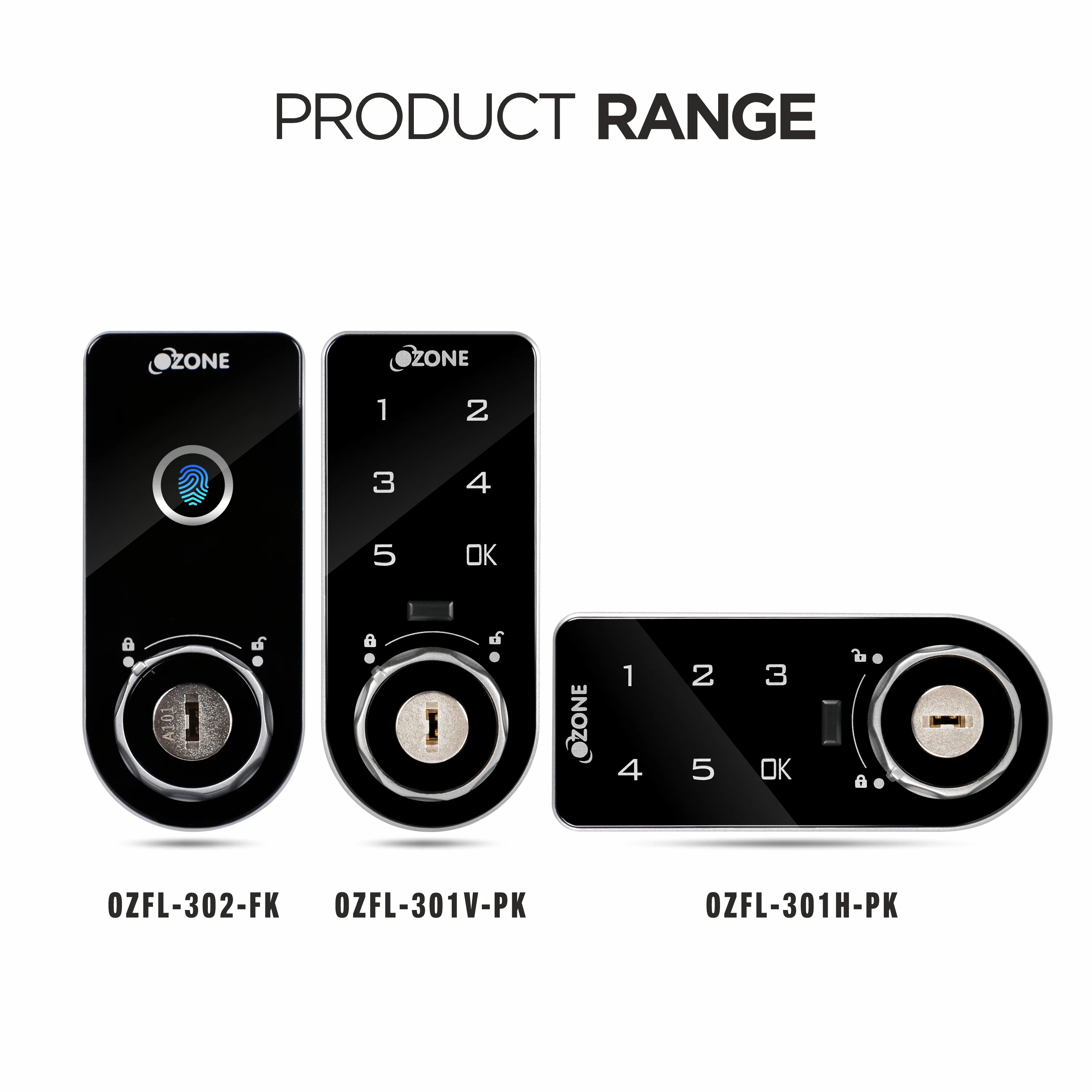 Ozone 301 Horizontal Smart Furniture Lock with Password & Key Access | For Wooden/Metal Cabinets & Wardrobes - Image 7