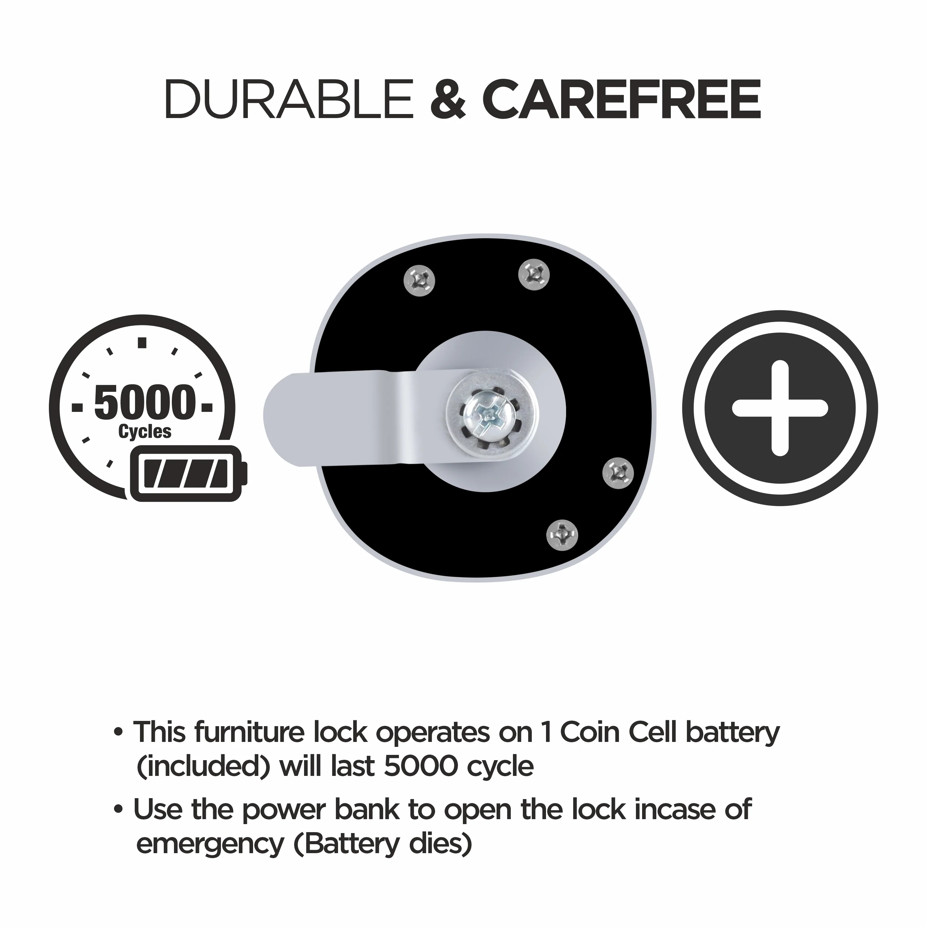 Ozone Smart Furniture Lock with Password Access | For Single/Multiple Metal/Wooden Drawers, Cabinets and Wardrobes - Image 6