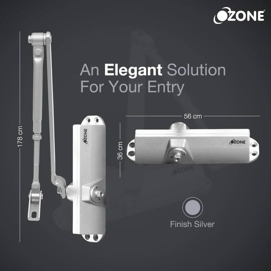 Ozone Rack and Pinion Overhead Door Closer | Closing Force EN 2-4 | Weight Capacity: Up to 80 kg - Image 4