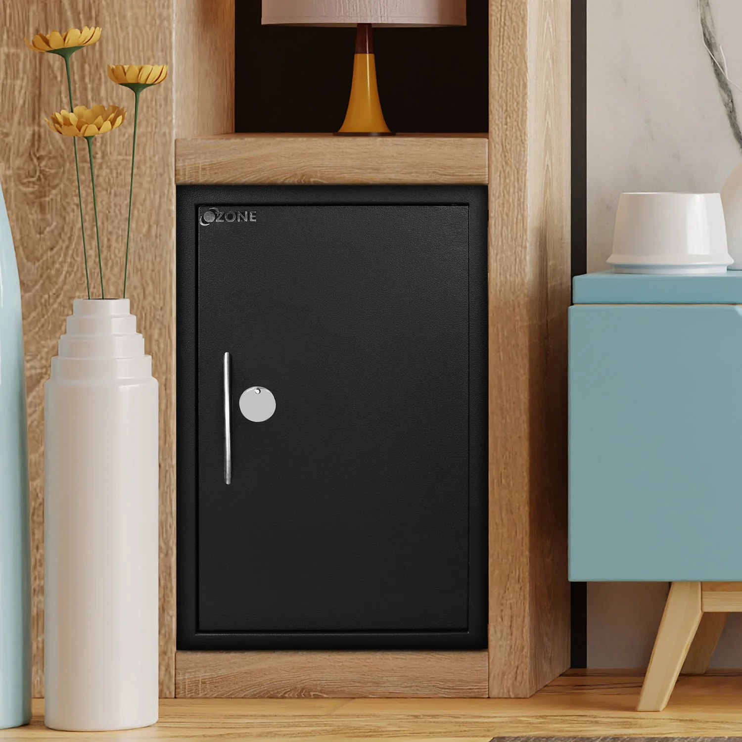 Ozone 55 Litres Manual Safe Locker for Home & Office – Manual Lock, 1-Way Unlocking (Manual Key), Size: 555H x 350W x 360D mm, Weight: 24.7kg, 2-Year Warranty - Image 6