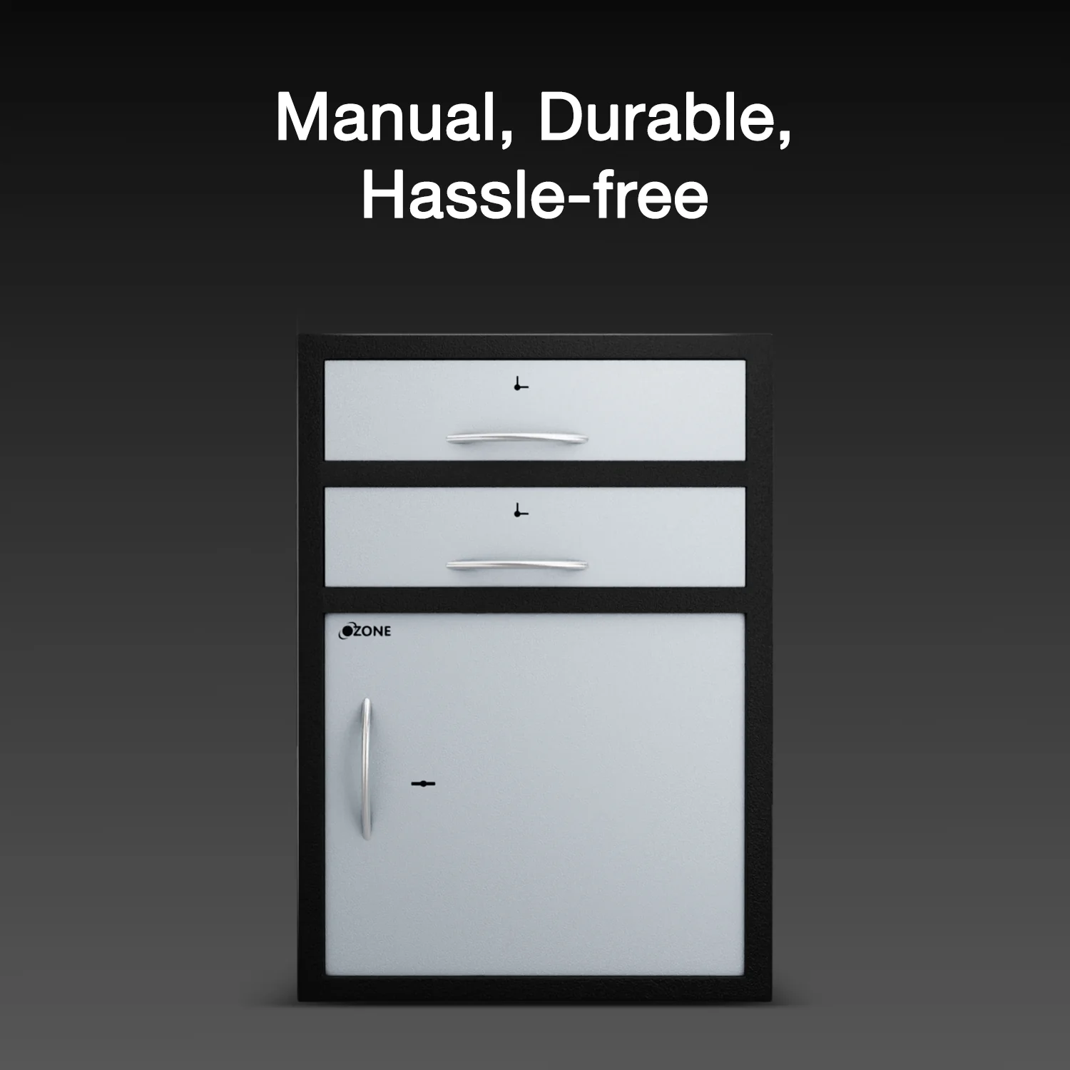 Ozone 92 Litres Manual Safe Locker for Home & Office – Manual Lock, 1-Way Unlocking (Manual Key), Size: 700H x 460W x 460D mm, Weight: 45kg, 2-Year Warranty - Image 2