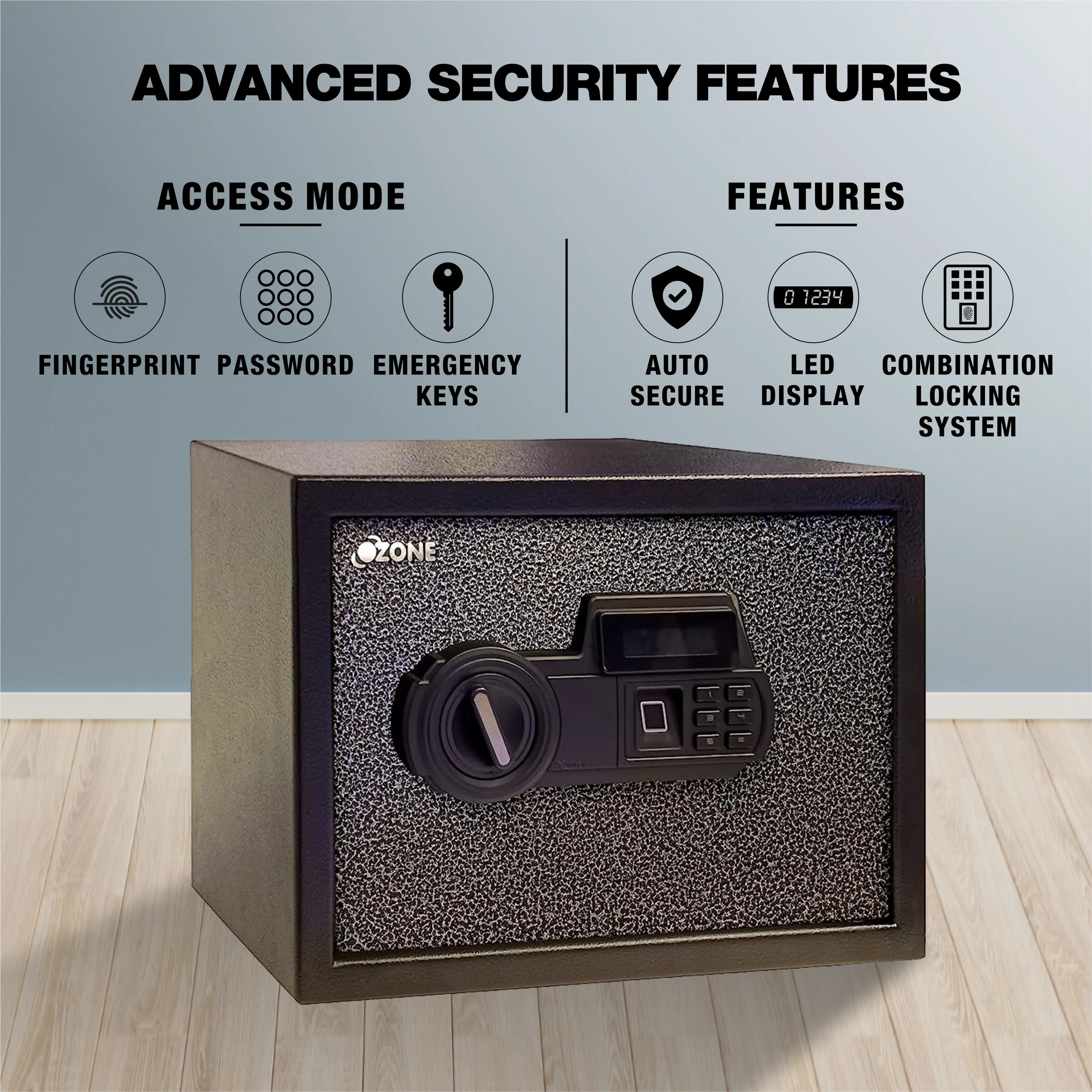 Ozone Safilo Bio- Z+ | Biometric Safe | 16 Litres - Image 6