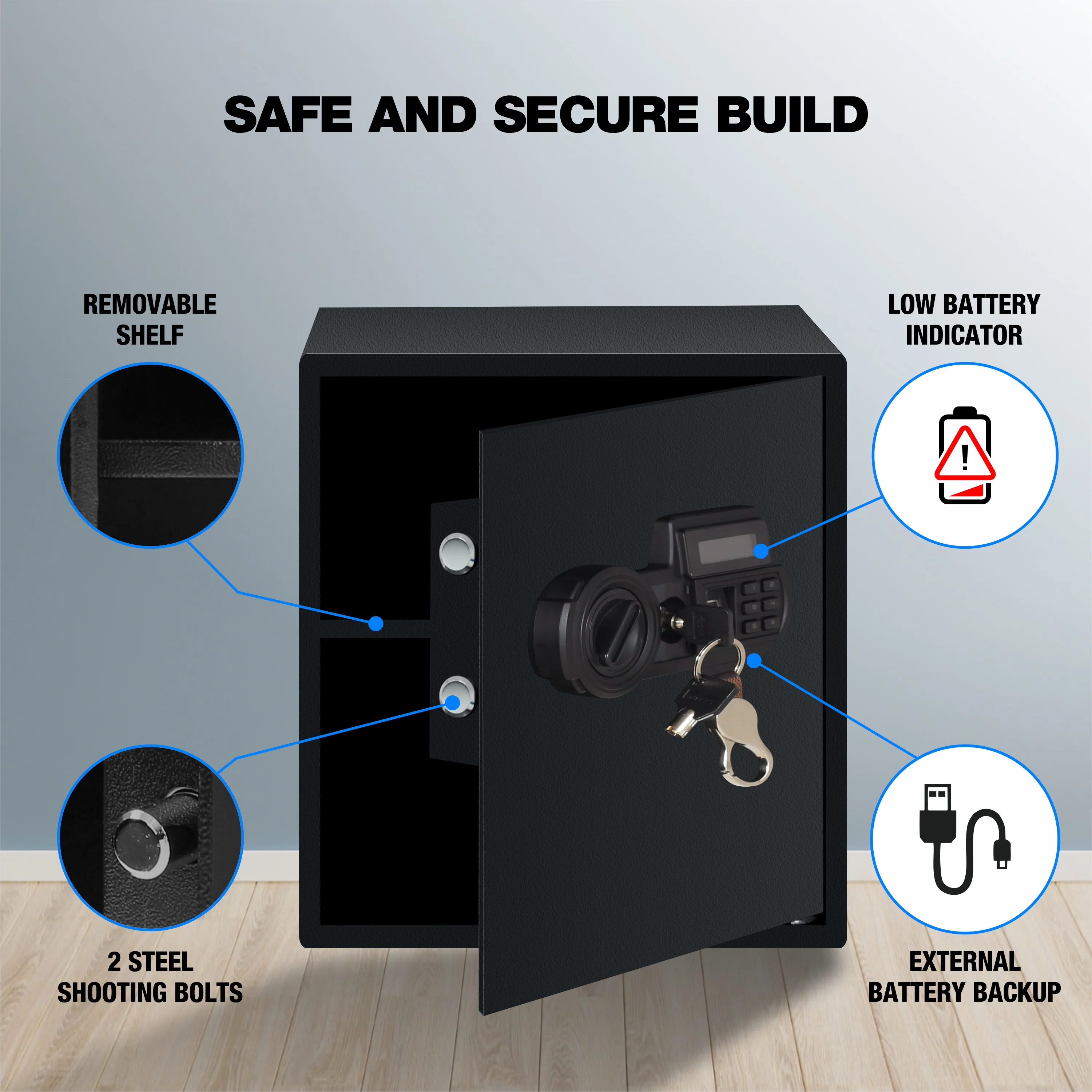 Ozone Safilo Bio- Z Max | Biometric Safe | 44.1 Litres - Image 3