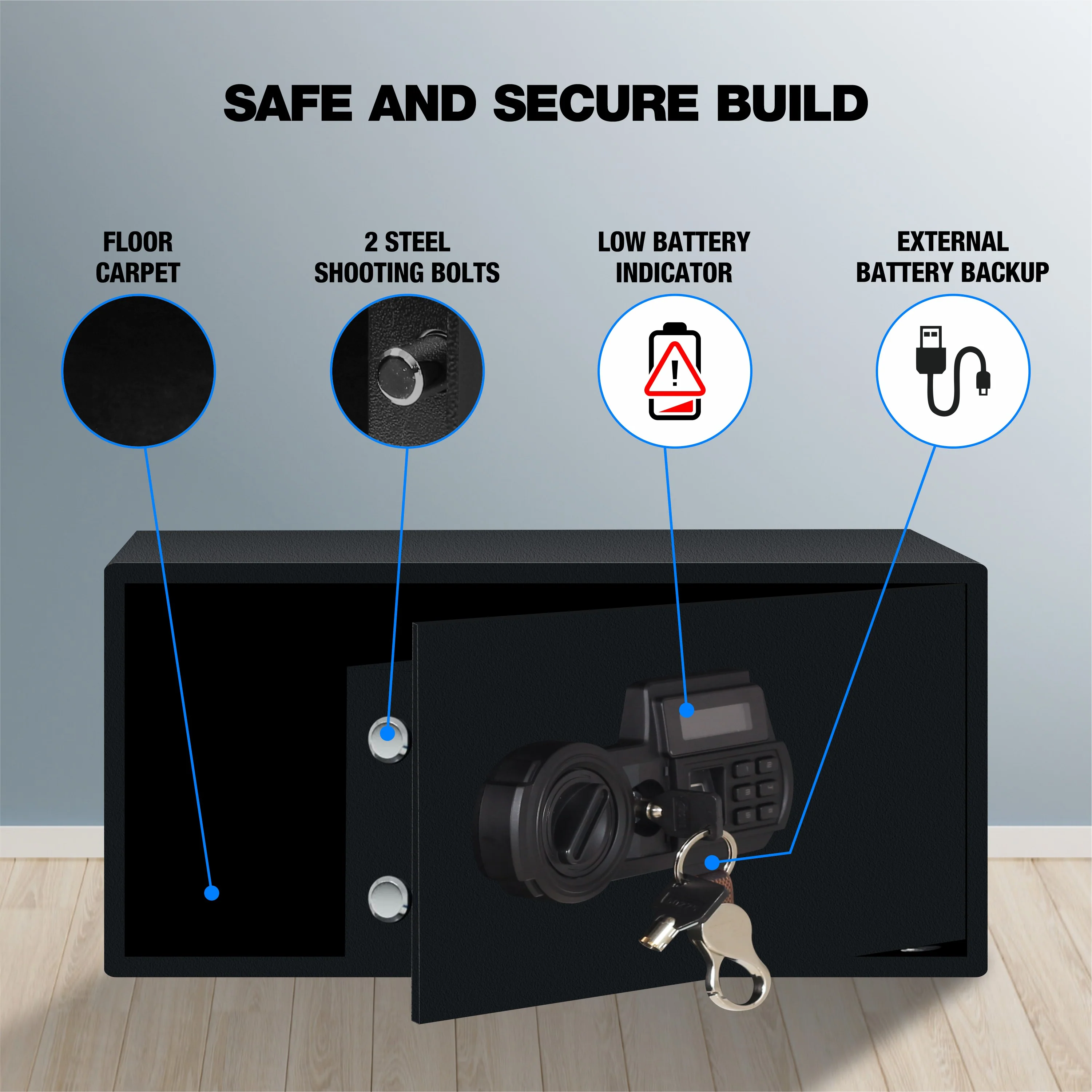 Ozone Safilo Bio- Z Pro | Biometric Safe | 34.94 Litres - Image 3