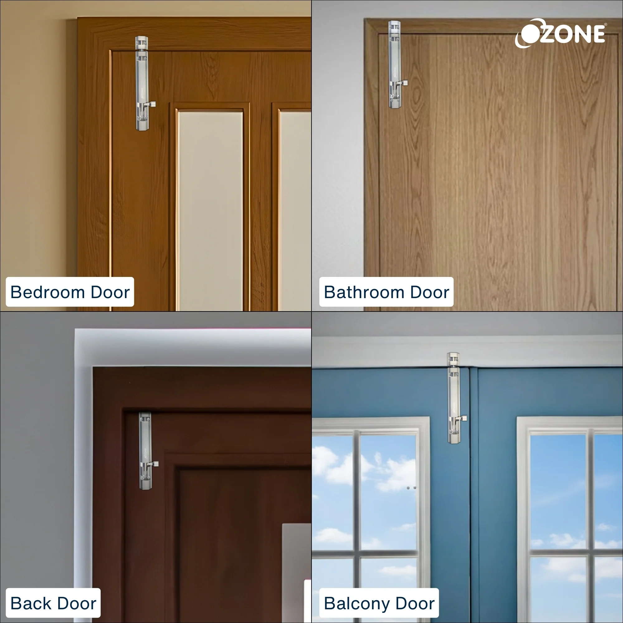 Ozone Aluminium TowerBolt - 6 | Durable & Corrosion-Resistant for Interior Wooden Doors - Image 4