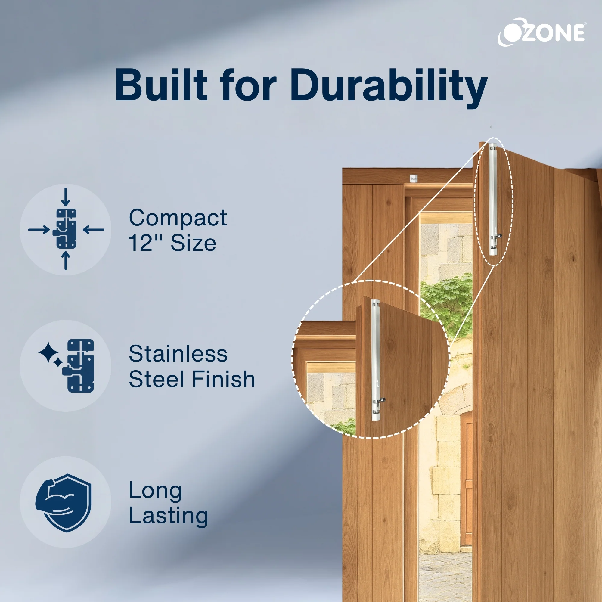 Ozone Aluminium TowerBolt - 12| Strong, Silent & Stylish Locking Solution - Image 5