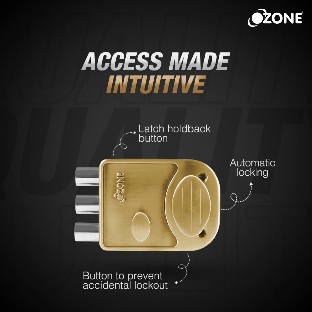 Ozone Tri Bolt Night Latch for Inside and Outside-opening Doors | Door Thickness: 30-70 mm - Image 4