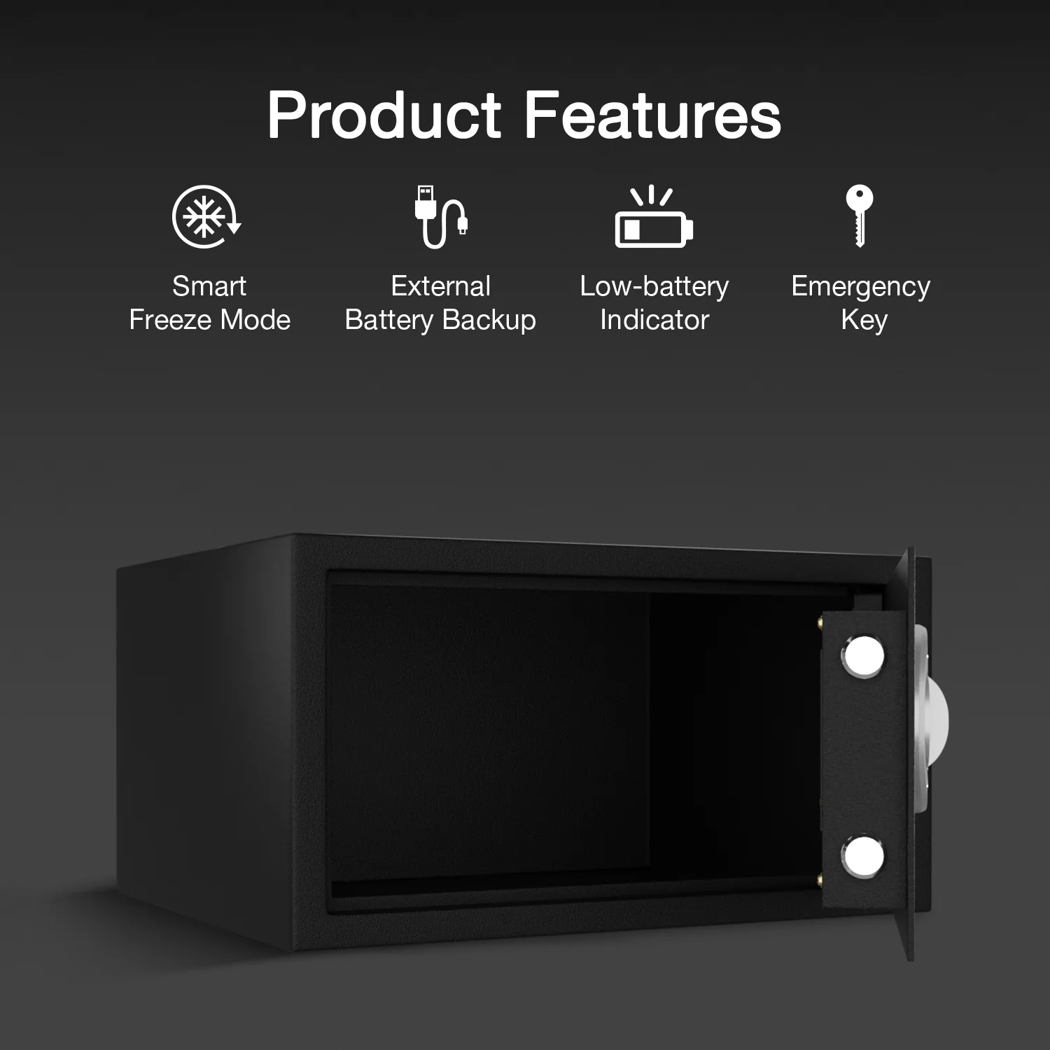 Ozone 34.94 Litres Digital Safe Locker for Home & Office – Digital Lock, 1-Way Unlocking (Password), Size: 250H x 455W x 375D mm, Weight: 12.4kg, 2-Year Warranty - Image 2